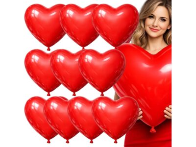 BALON LATEKSOWY SERCE 90CM 10SZT