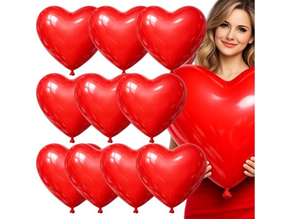 BALON LATEKSOWY SERCE 90CM 10SZT