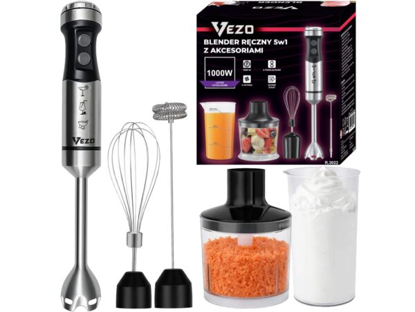 BLENDER RĘCZNY ZESTAW 1000W 5w1