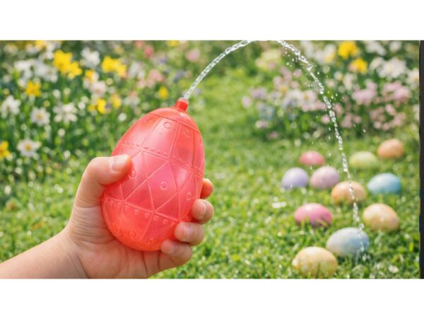 DYNGUSÓWKA ŚMIGUSÓWKA JAJO 11cm WIELKANOC - pomarańczowy