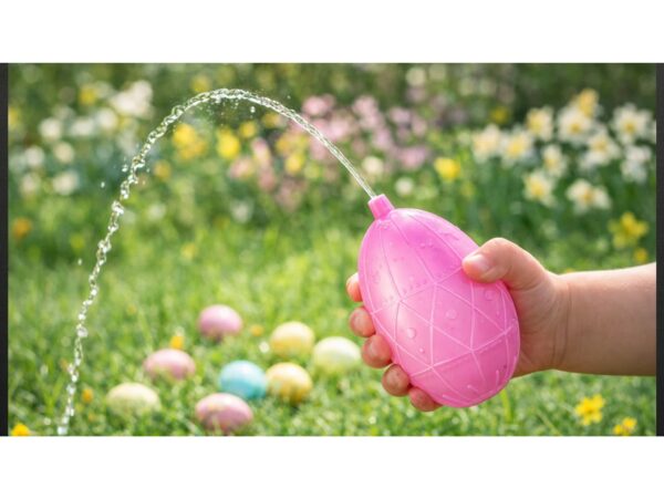 DYNGUSÓWKA ŚMIGUSÓWKA JAJO 11cm WIELKANOC - różowy