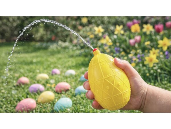 DYNGUSÓWKA ŚMIGUSÓWKA JAJO 11cm WIELKANOC - żółty