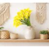 KALIA GUMOWA SZTUCZNA 31CM (kwiat 8x5cm) ŻÓŁTY 12SZT