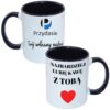 KUBEK DO SUBLIMACJI 330ML CZARNY UCHWYT