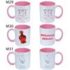 KUBEK DO SUBLIMACJI 330ML RÓŻOWY UCHWYT