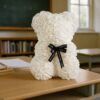 MIŚ Z RÓŻ 25cm - biały