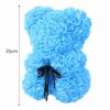 MIŚ Z RÓŻ 25cm - niebieski
