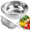 MISKA METALOWA 27CM + DURSZLAK SITKO CEDZAK ZE STALI Z UCHWYTAMI 23CM