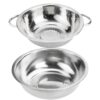 MISKA METALOWA 27CM + DURSZLAK SITKO CEDZAK ZE STALI Z UCHWYTAMI 23CM