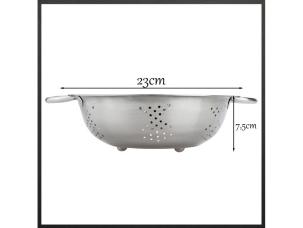MISKA METALOWA 27CM + DURSZLAK SITKO CEDZAK ZE STALI Z UCHWYTAMI 23CM