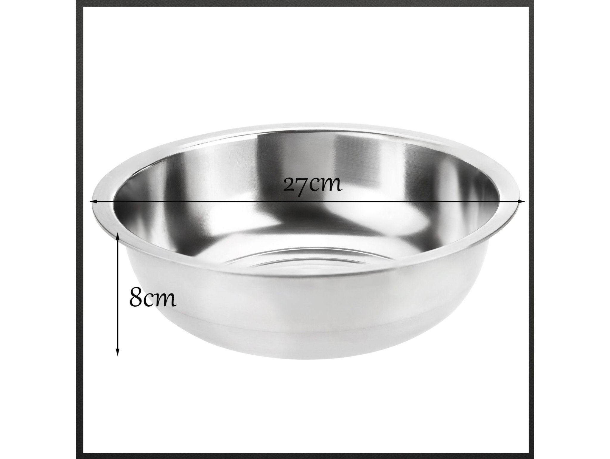 MISKA METALOWA 27CM + DURSZLAK SITKO CEDZAK ZE STALI Z UCHWYTAMI 23CM