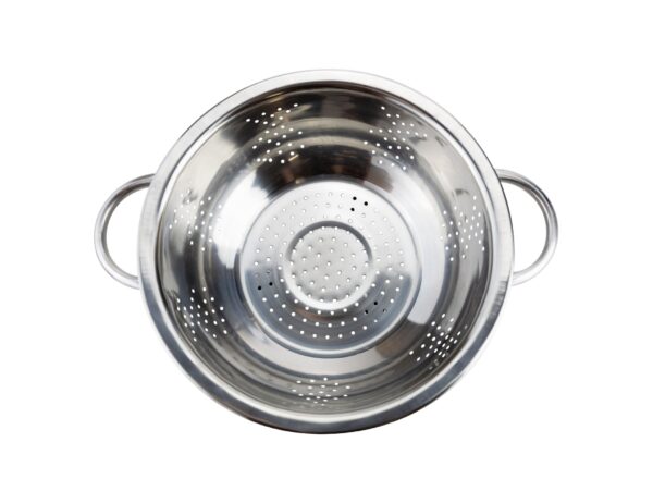 MISKA METALOWA 27CM + DURSZLAK SITKO CEDZAK ZE STALI Z UCHWYTAMI 23CM