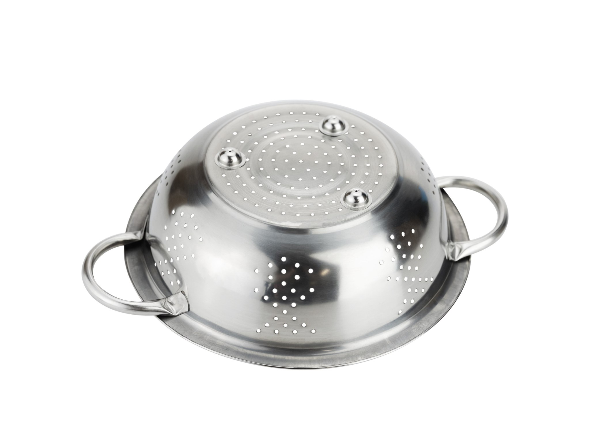 MISKA METALOWA 27CM + DURSZLAK SITKO CEDZAK ZE STALI Z UCHWYTAMI 23CM