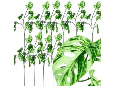 MONSTERA SZTUCZNA GAŁĄZKA 78CM 3 RAMIONA 10SZT