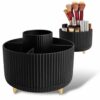 ORGANIZER NA KOSMETYKI OBROTOWY 15x15x12,5cm - czarny