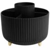 ORGANIZER NA KOSMETYKI OBROTOWY 15x15x12,5cm - czarny