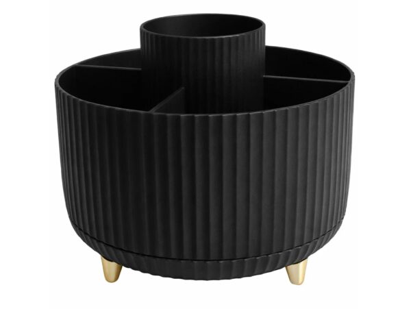 ORGANIZER NA KOSMETYKI OBROTOWY 15x15x12,5cm - czarny
