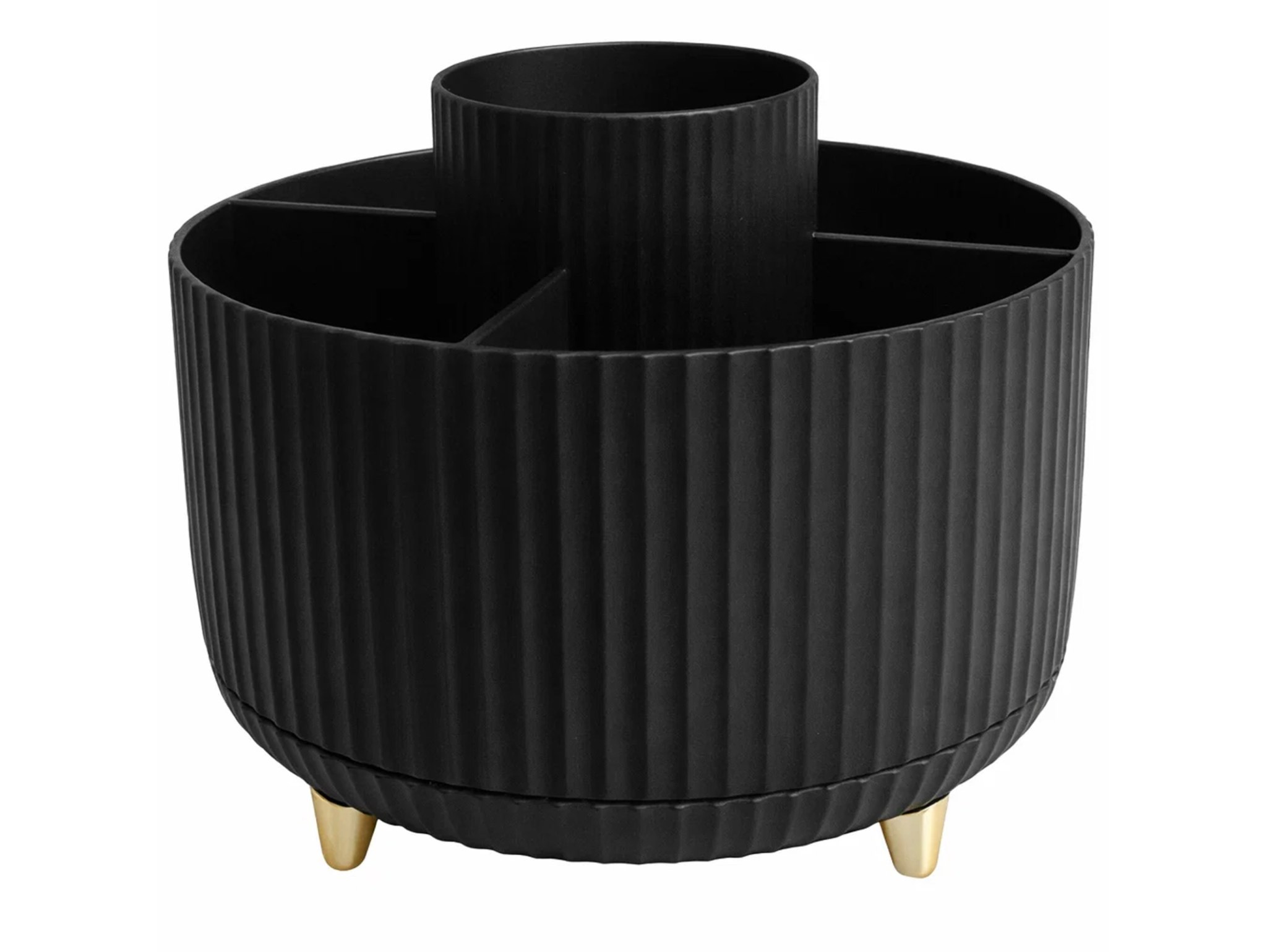 ORGANIZER NA KOSMETYKI OBROTOWY 15x15x12,5cm - czarny