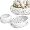 OSŁONKA DONICZKA RATTANOWA Z FOLIĄ ZESTAW 2SZT 30x21x9 20x15x7