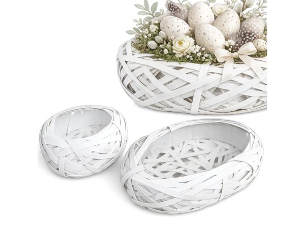OSŁONKA DONICZKA RATTANOWA Z FOLIĄ ZESTAW 2SZT 30x21x9 20x15x7