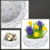 OSŁONKA DONICZKA RATTANOWA Z FOLIĄ ZESTAW 2SZT 30x21x9 20x15x7