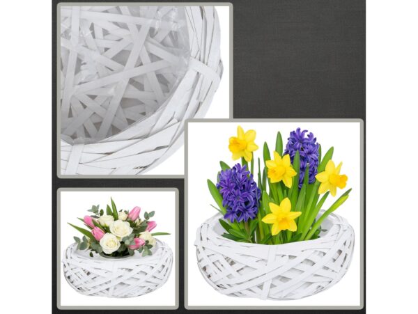 OSŁONKA DONICZKA RATTANOWA Z FOLIĄ ZESTAW 2SZT 30x21x9 20x15x7