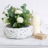 OSŁONKA DONICZKA RATTANOWA Z FOLIĄ ZESTAW 2SZT 30x21x9 20x15x7