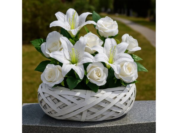 OSŁONKA DONICZKA RATTANOWA Z FOLIĄ ZESTAW 2SZT 30x21x9 20x15x7