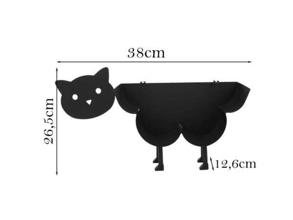 STOJAK NA PAPIER TOALETOWY METALOWY 38x12,6x26,5cm - kot