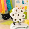 STOJAK NA PAPIER TOALETOWY METALOWY 38x12,6x26,5cm - kot