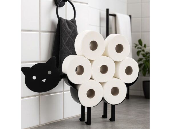 STOJAK NA PAPIER TOALETOWY METALOWY 38x12,6x26,5cm - kot