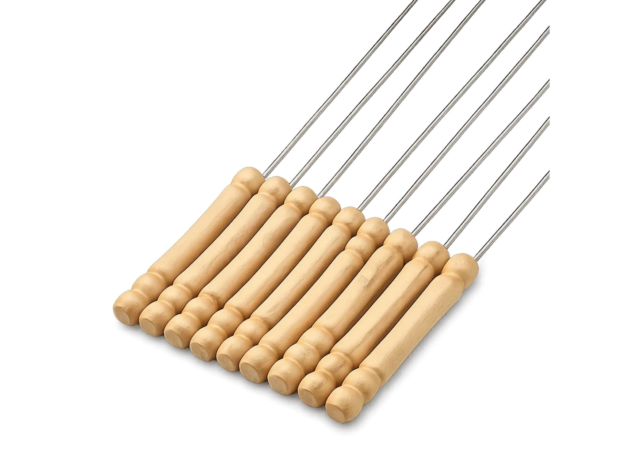SZPIKULCE DO SZASZŁYKÓW Z RĄCZKĄ 10SZT 33CM