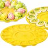 TALERZ NA JAJKA PLASTIKOWY 30CM - żółty