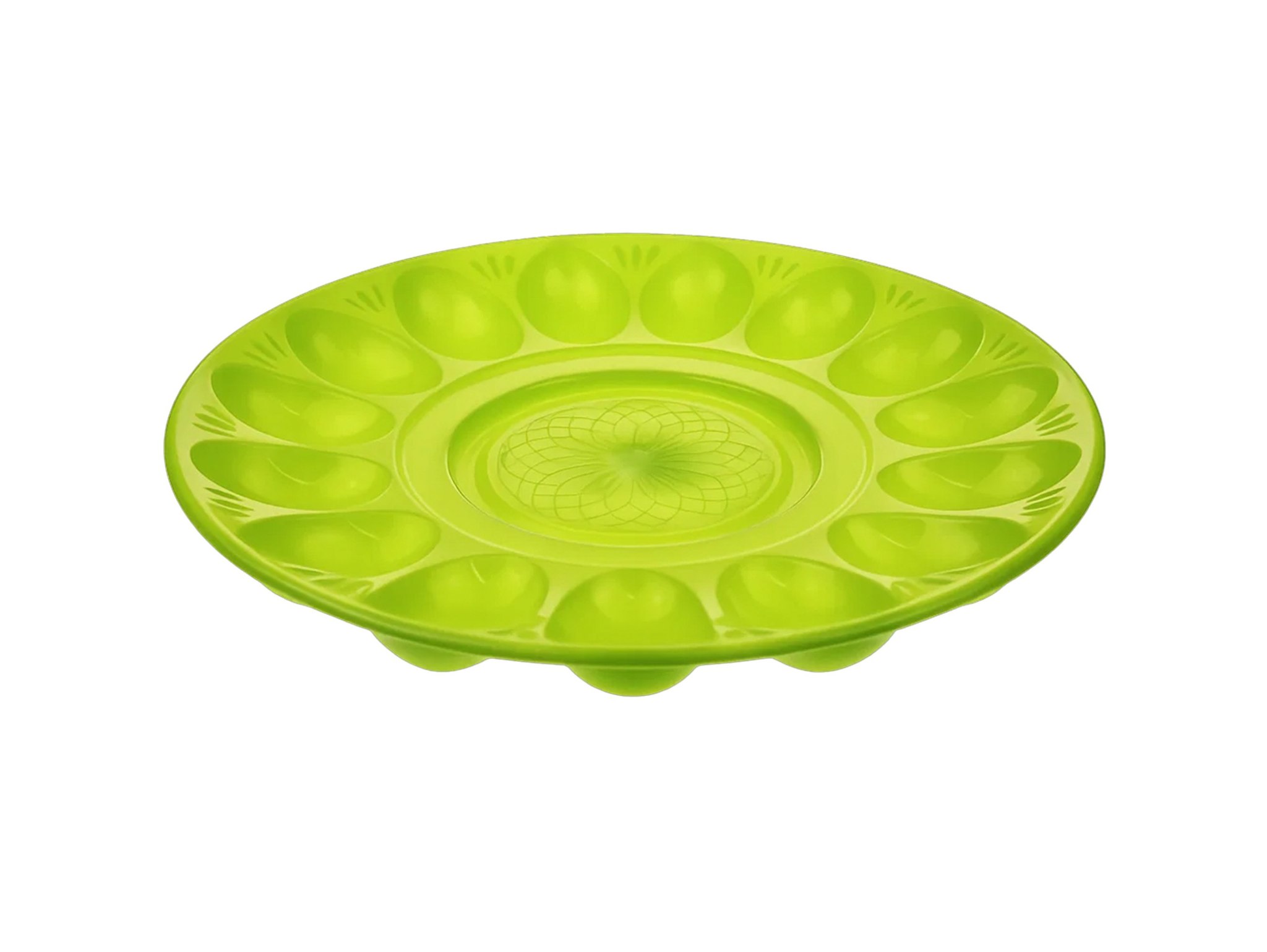 TALERZ NA JAJKA PLASTIKOWY 30CM - zielony