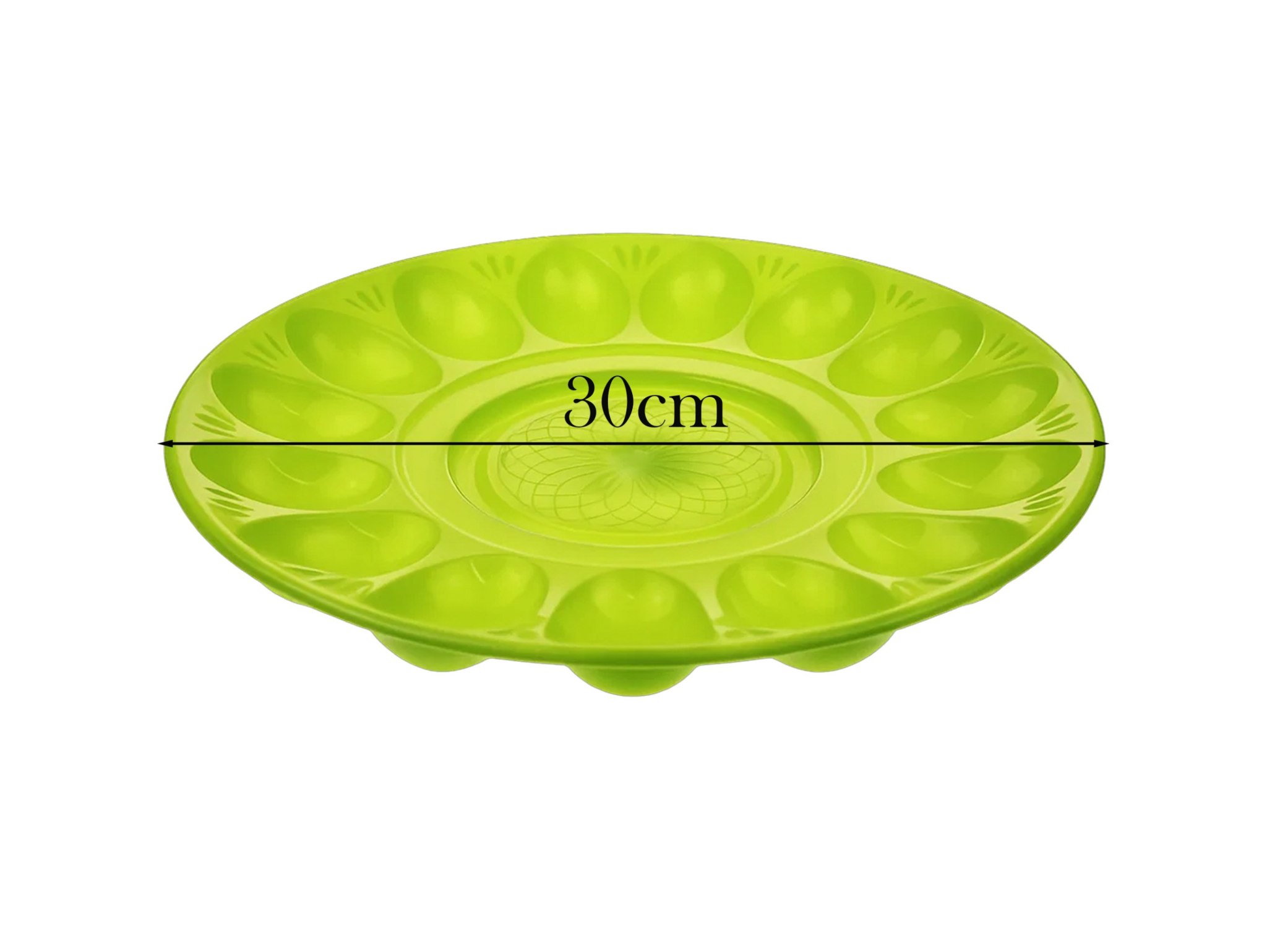 TALERZ NA JAJKA PLASTIKOWY 30CM - zielony