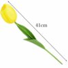 TULIPAN GUMOWY SZTUCZNY 41CM (kwiat 4,5x3,5cm) - żółty