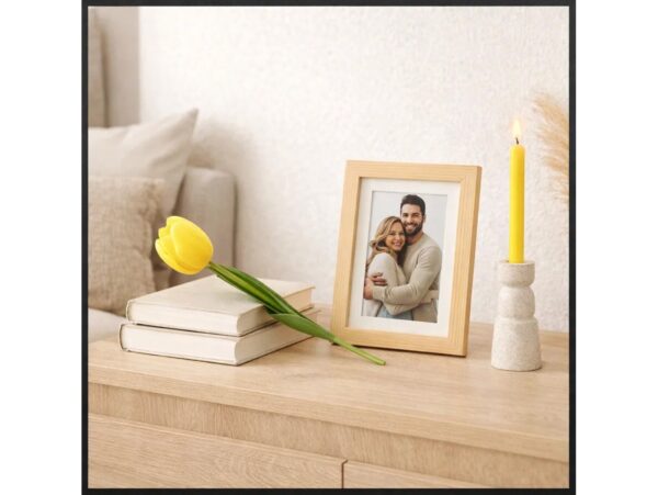 TULIPAN GUMOWY SZTUCZNY 41CM (kwiat 4,5x3,5cm) - żółty