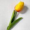 TULIPAN PIANKOWY SZTUCZNY 34CM (kwiat 4,5x3,5cm) - pomarańczowo-czerwony