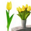 TULIPAN PIANKOWY SZTUCZNY 34CM (kwiat 4,5x3,5cm) - żółty