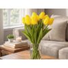 TULIPAN PIANKOWY SZTUCZNY 34CM (kwiat 4,5x3,5cm) - żółty