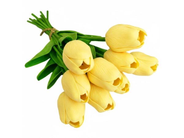 TULIPAN PIANKOWY SZTUCZNY 34CM (kwiat 4,5x3,5cm) - żółty