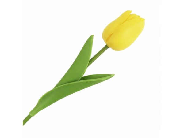TULIPAN PIANKOWY SZTUCZNY 34CM (kwiat 4,5x3,5cm) - żółty