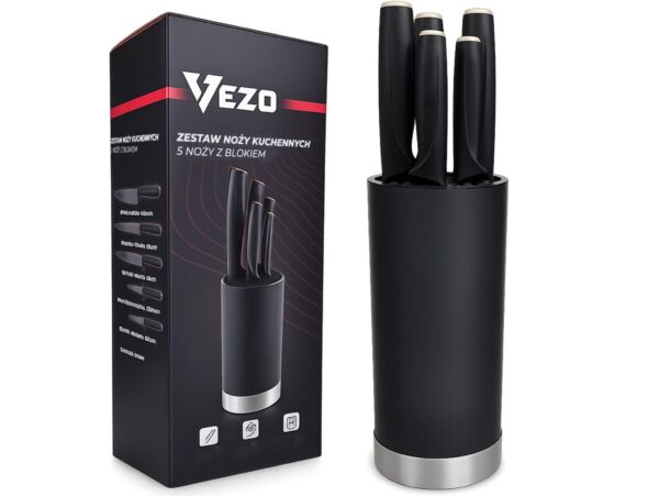 VEZO KOMPLET NOŻY 5SZT STOJAK