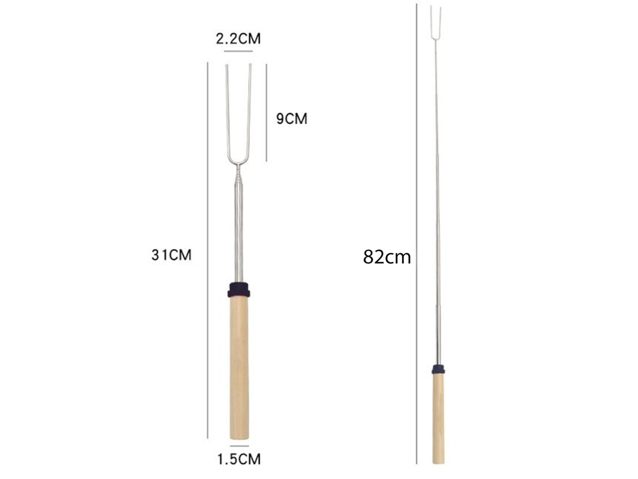 WIDELEC TELESKOPOWY NA OGNISKO 31-82CM