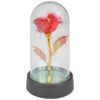 WIECZNA RÓŻA W SZKLE LED ŚWIECĄCA 15CM - wzór 4