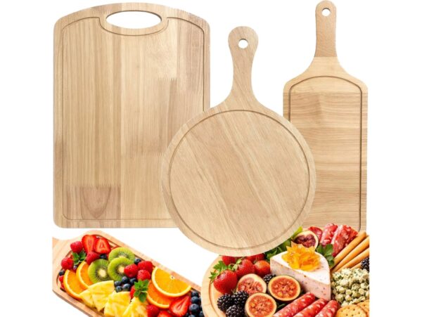 ZESTAW DESEK KUCHENNYCH DREWNIANYCH 34x23x1CM 35x23x1CM 39x13,5x1CM 3SZT
