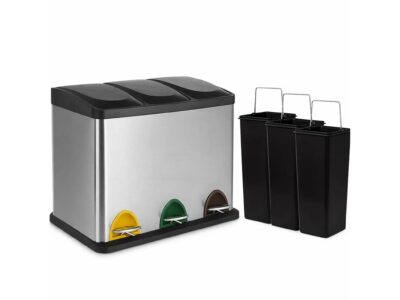 ARTEX LOGICA KOSZ NA ŚMIECI Z PEDAŁEM ZE STALI NIERDZEWNEJ 3x15L/21.40.13 8001579140137