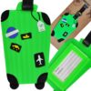 BRELOK IDENTYFIKATOR BAGAŻU ZAWIESZKA DO WALIZKI 18x6,5CM - zielony