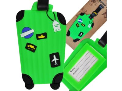 BRELOK IDENTYFIKATOR BAGAŻU ZAWIESZKA DO WALIZKI 18x6,5CM - zielony