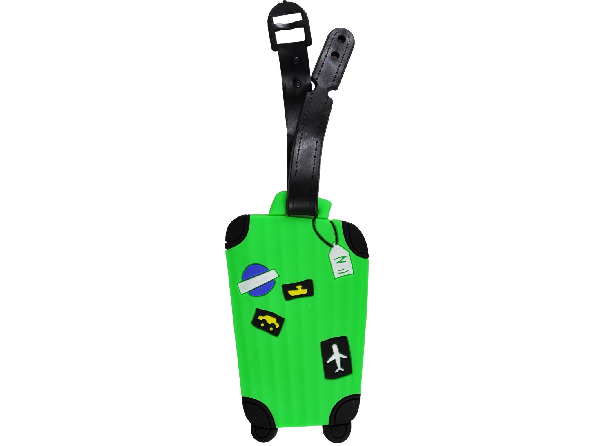BRELOK IDENTYFIKATOR BAGAŻU ZAWIESZKA DO WALIZKI 18x6,5CM - zielony